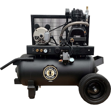 Industrial Gold 2Hp, 110V, 60Hz, 20 Gallon Horizontal, Portable Air Compressor P21H20